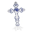 thumbnail image 4 of Religious Crucifix Stand Wall Cross 20cm Tall Decoration Home Decor for Dining Table, Fireplace, Table Top Removable Bracket Blue, 4 of 9