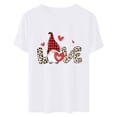 thumbnail image 4 of Meichang T-Shirt de la Saint-Valentin pour Femmes, Imprimé Cœur Mignon, Manches Courtes, Col Rond, Coupe Ample, 4 of 6