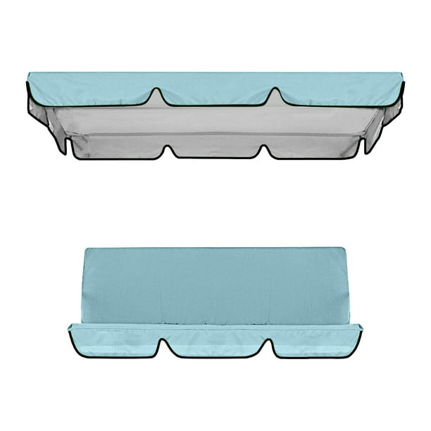 Columpio de Porche con Dosel, Cubierta, Cubierta de Dosel y Silla de Jardín, Protector Solar para Exteriores y Funda para Asiento de Columpio, Cojines para Columpio de Patio Exterior de 3 Plazas y Re