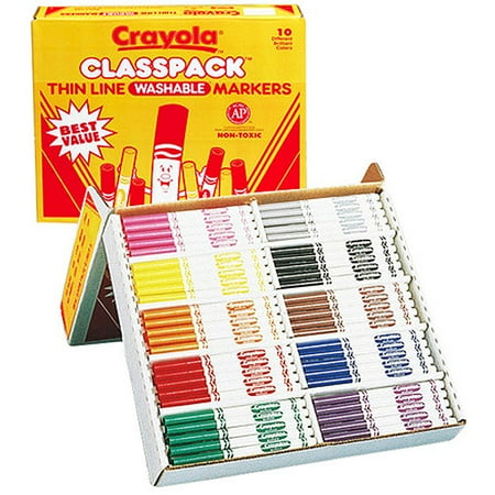 Crayola 200-Count Fineline Washable Marker Classpack