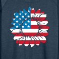 thumbnail image 3 of Instant Message - American Flag Sunflower  - Women's Lightweight French Terry Long Sleeve Shirt, 3 of 6