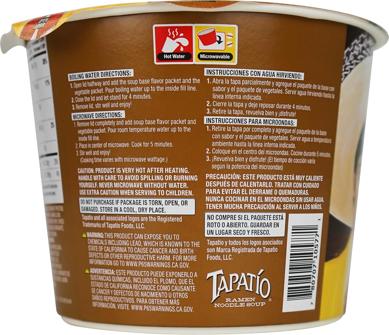 Tapatio Ramen Noodle Soup - Big Bowl Carne Asada with Lime Flavor, 3.88 Oz (Pack of 6) | Spicy Instant Ramen | Microwave Ready
