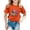 Orange, variant on Girls Boys Shirts Unisex Kids Letter Print Short Sleeve Tee Back To School Casual Tops Clothes
