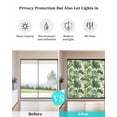 thumbnail image 4 of Window Privacy Film Green Palm Leaves Stained Glass Window Film Decorative Sun Block Window Cover Summer Botanical Watercolor Window Clings Static Adhesive Sticker for Bathroom 23.6"x59", 4 of 7