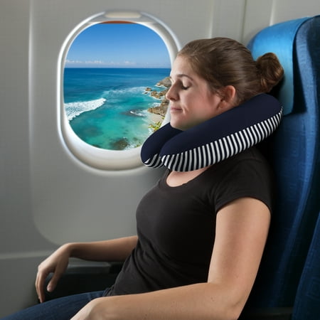 Memory Foam Travel Pillow- Extra Neck Support SH