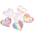 thumbnail image 1 of Parche Bordado Apliques de Tela de Costura Etiqueta 6 Unids Rainbow Heart Style Diy Accesorios de Ropa Ecomeon no, 1 of 4
