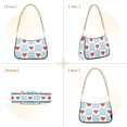 thumbnail image 7 of FORMRS Womens Shoulder Bag with Chain Strap Clutch Purse Cute Tote Handbag, Light Blue Checkered Heart, 7 of 7