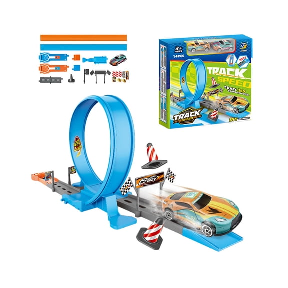 High Speed With Tracks For Kids Exciting Stunt Action And Competition Play Children's Games Baby Gym Wooden Cart Games Girl 5 Years Female Children's Enclosure Musical Piano Carpet Folding Carpet 3