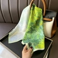 thumbnail image 3 of Callipe 70x70CM Faux Silk Like Square Scarf Spring Summer Breathable Women Head Scarf Neckerchief Sun Fake Satin Bandana Hair Scarf, 3 of 8