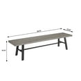 thumbnail image 5 of Ulax Furniture 70” Outdoor Bench E-coating Metal Patio Garden Bench, Mix Gray, 5 of 5