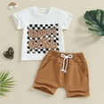 thumbnail image 2 of Bagilaanoe 2pcs Toddler Baby Girl Shorts Set Short Sleeve Letter Print T Shirt Tops + Shorts 6M 12M 18M 24M 3T Kids Casual Summer Clothes, 2 of 7