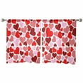 thumbnail image 3 of Valentines Sheer Curtains 54 Inches Length 2 Panels Set, Window Sheer Curtains for Living Room/Bedroom, Red Pink Love Heart Light Filtering Rod Pocket Curtain 52'' x 54'' x 2, 3 of 7