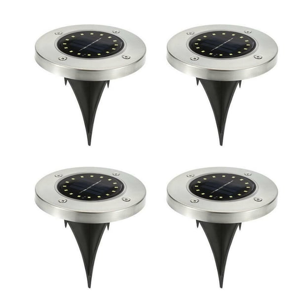 Eyfqtcs 20 Led Solar Ground Lamp Ip65 Outdoor Garden Path Light (4Pcs Blanco Cálido)