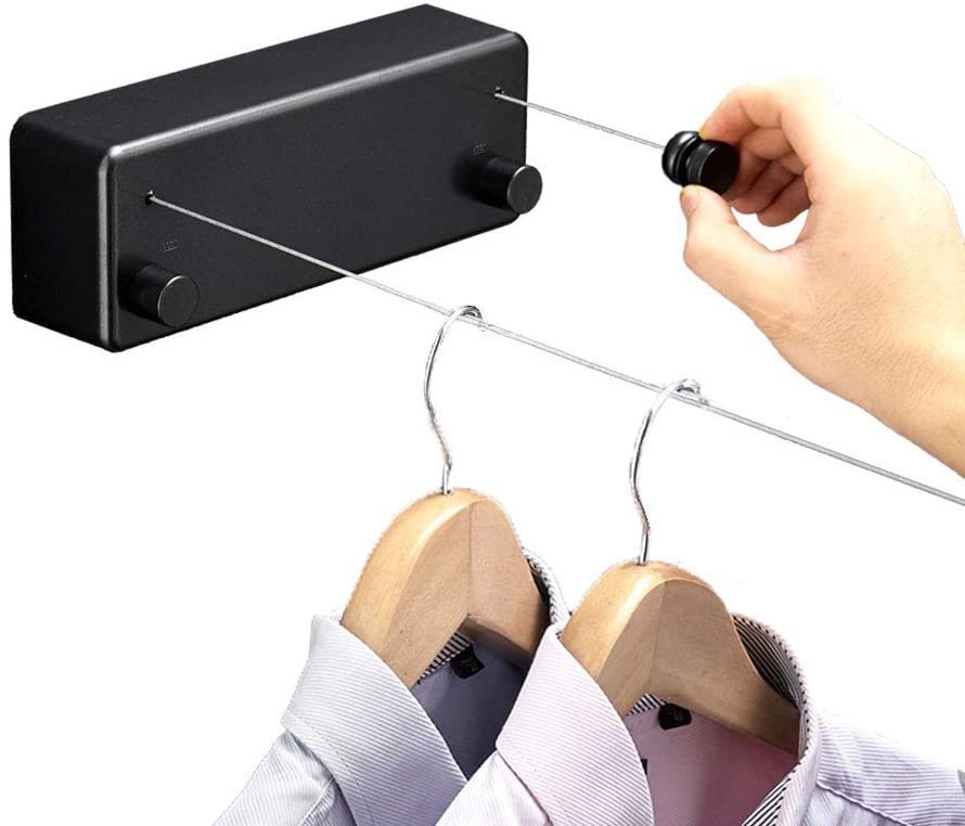 Retractable Clothesline Indoors Laundry Line with Adjustable Stainless