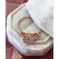 thumbnail image 3 of solitaire jewels 2CT Cushion Moissanite 3 Stone Engagement Ring For Women, 14K Rose Gold, 3 of 6