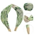 thumbnail image 3 of Unique Bargains 1 Pc Wide Tie Printed Headbands for Women Green, 3 of 6