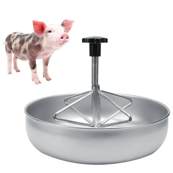 Pig Feeding Container,Stainless Steel Piglet Feed Pig Feed Trough Feeding Bowl Remarkable Clarity