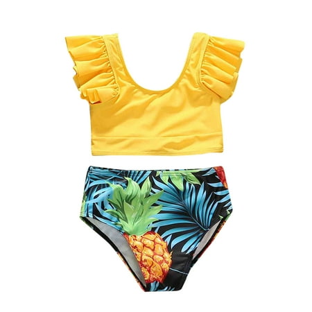 

TAIAOJING Baby Swimsuit Set New Vest Swimsuit Beach Print Show Parent Child Family Swimwear Bikini Set