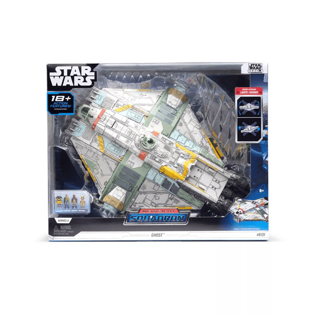 Nave Star Wars Micro Galaxy Squadron Ghost Con Minifiguras, 38 cm