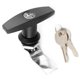 thumbnail image 3 of Rear Fixing T Handle Lock Tool Box Garage Door Lock with Keys for Trailer Caravan Canopy(Black), 3 of 3
