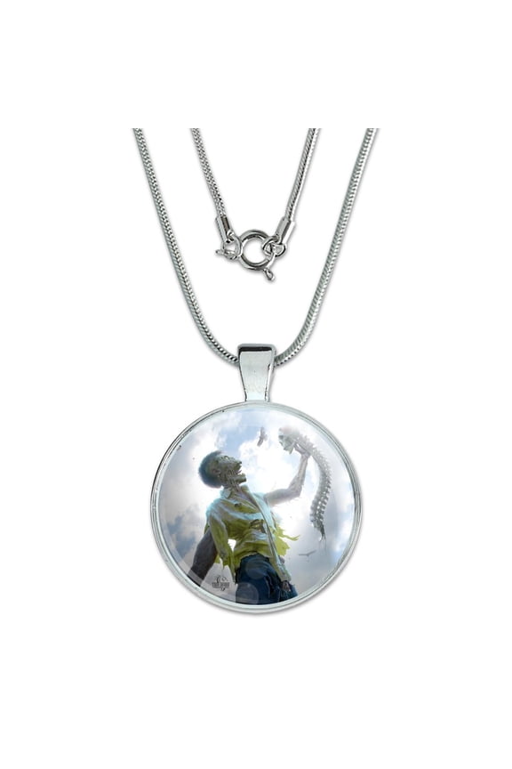 Zombie Undead Scraps Leftovers Dessert 1" Pendant with Sterling Silver Plated Chain