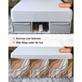 thumbnail image 7 of Brown Ombre Wrap Around Bed Skirts for King Bed 18" Drop,Bed Skirt with Adjustable Elastic Belt Dust Ruffle Bed Valance for Bedroom Hotel Modern Geometric Abstract Aesthetic Cream Bed Frame Cover, 7 of 7