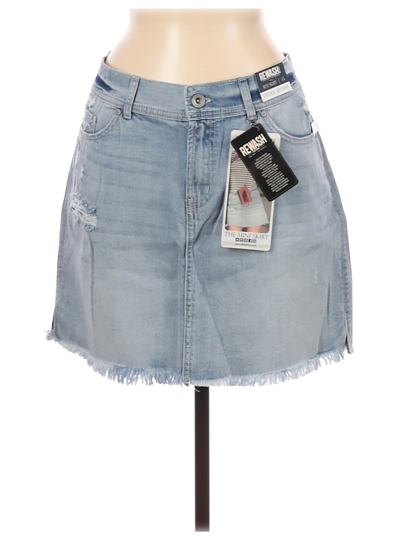 rewash denim skirt