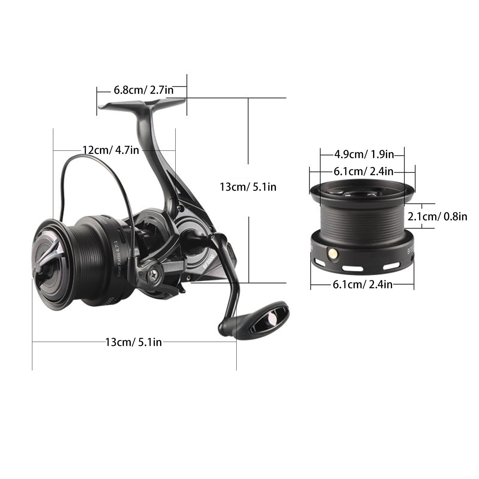 YAHHU 5+1 Ball Bearing Carp Fishing Reel – 4.7:1 Gear, Stainless Steel Spool, High‑Strength Composite Body, Multi‑Feature Design for Long Casts