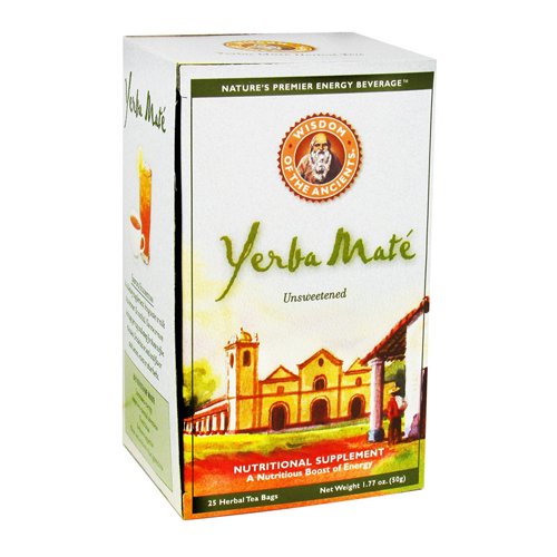 Wisdom Natural Yerba Mate Herbal Tea Unsweetened 25 Tea Bags