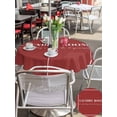 thumbnail image 5 of Outdoor Tablecloth with Umbrella Hole for Patio/Picnic/Party/Camping, Laundry Room Waterproof Table Cloth Round Cover Washable, Pure Red Minimalist Solid Color Modern Art (Dia 60"), 5 of 9