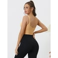 thumbnail image 2 of Unique Bargains Women's Sports Bra Wireless Medium Support Camisole Crop Top XL Beige, 2 of 6