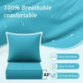 thumbnail image 7 of Pakunoda Outdoor Deep Seat Cushion with Backrest, 24" x 24" x 6.5" Waterproof Resistant Patio Chair Replacement Cushion for Sofa Couch, Lake Blue, 7 of 7