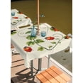 thumbnail image 2 of Outdoor Tablecloth with Umbrella Hole for Patio/Picnic/Party/Camping, Ladybugs Eucalyptus Waterproof Table Cloth Square Cover Washable, Spring Botanical Leaves Green (60"x 60"), 2 of 8