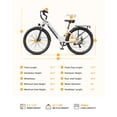 thumbnail image 4 of Actbest Core ST 26" Electric Bike for Woman, 500W Motor, 48V 10.4Ah Battery, 7-Speed, Front Suspension, LCD Display, Wide Saddle, Mountain E-Bike for Adults, Candy Colors, 4 of 7