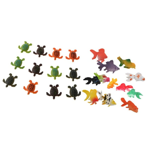 Juego de 24 figuras de animales de plástico, animales marinos, tortugas y peces de colores, modelo de animal, juguete educativo para , regalo Zulema Juguete de animales marinos para niños