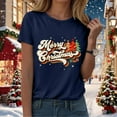 thumbnail image 6 of idosla Christmas Shirts Women Christmas Tree T Shirt: Merry Christmas Vacation Tees Xmas Tops (Navy, XXL), 6 of 8