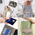 thumbnail image 6 of Wallet Phone Case for iPhone 16 Pro, Zipper Pocket and Card Slots Stand Feature Ring Holder Back Cover with Metal Crossbody Shoulder Strap Stylish Case for iPhone 16 Pro, Gray, 6 of 9