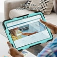 thumbnail image 4 of XYX For Samsung Galaxy Tab S8/S7 Case 11 inch, 360 Rotating Shockproof Cover with Stand, Screen Protector, Shoulder Strap (SM-X700/SM-T870), Sky Blue PC, 4 of 7