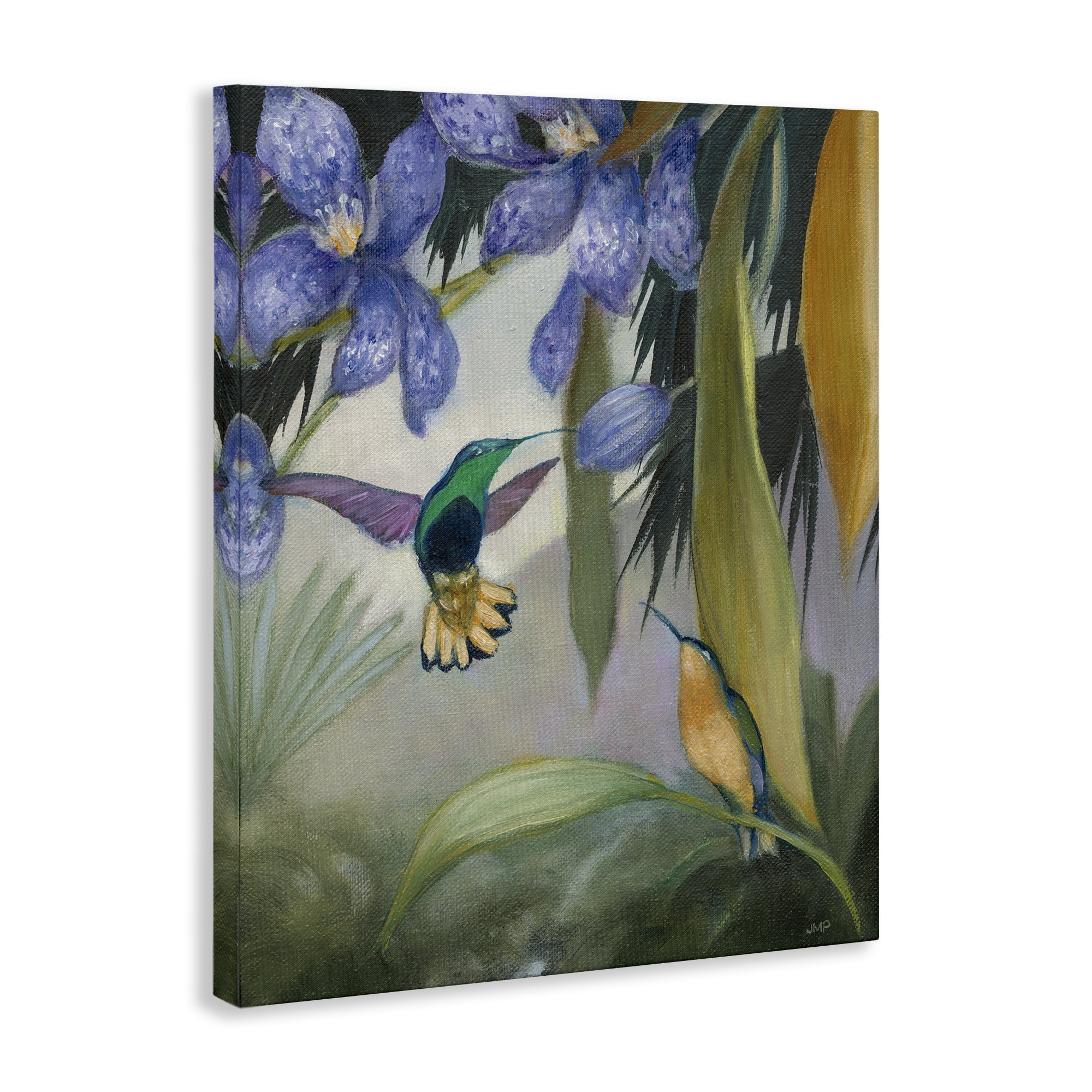 Stupell Industries Hummingbirds in Nature Landscape Painting Gallery Wrapped Canvas Art Print Wall Art, 24 x 30