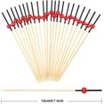 thumbnail image 2 of Paquete de 200 selecciones de cóctel para aperitivos, palitos de fruta de 4,7 pulgadas, palillos de dientes de bambú elegantes con perlas para fiesta de cumpleaños (rojo y negro), 2 of 5