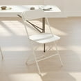 thumbnail image 3 of Emma + Oliver Folding Chair - White Plastic – 6 Pack 650LB Weight Capacity - Event Chair, 3 of 15