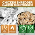 thumbnail image 7 of 8-Inch Chicken Shredder Tool with Clear Lid - Ergonomic Meat Shredder for Pulled Pork, Chicken Breast & Cooked Meat, Anti-Slip Twist Handle, Easy to Clean & Dishwasher Safe - Kitchen Gadget, 7 of 7