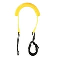 thumbnail image 1 of 10 Feet Coiled SUP Leash Stand Up Paddle Board Surfboard Leash (Yellow), 1 of 6
