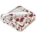 thumbnail image 4 of Bingfone Mushroom Print Flannel Fleece Blanket Throw Blanket For Bed,Sofa,Couch,Travel,Camping(60"X50"), 4 of 9