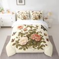 thumbnail image 3 of Feelyou Pink Floral Flower Twin Bedding Sets 7-Piece for Women, Rustic Butterfly Animal Bedding Comforter Set, Vintage Fashion Style Reversible Sheet Sets, Microfiber Bedroom Decor, 3 of 9