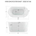 thumbnail image 3 of FerdY 55" Acrylic Freestanding Oval Bathtub with Brushed Nickel Drain, Glossy White, 02522BN, 3 of 7