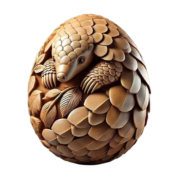 Mecorevxz Carved Resin Easter Eggs with Animals Carvings Suitable for Easter Gifts,Easter Decorations(C)