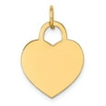 thumbnail image 1 of 14k Medium Engravable Heart Charm in 14k Yellow Gold, 1 of 2