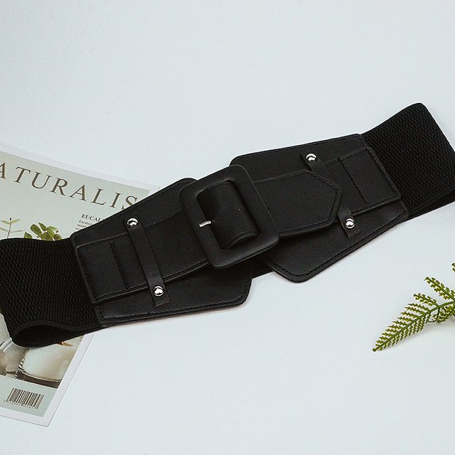 Cinturón elástico con hebilla para bolso de mujer, cinturón con sello para todo tipo de vestidos, abrigos, cinturón elástico, cinturón fino decorativo para mujer