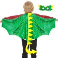 thumbnail image 1 of Disfraz IROLEHOME con alas de dragón para niños, disfraz de dinosaurio, 1 of 9